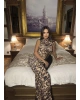 Leopar Korseli Uzun Elbise