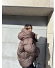 Kahverengi Oversize Premium Şişme Mont
