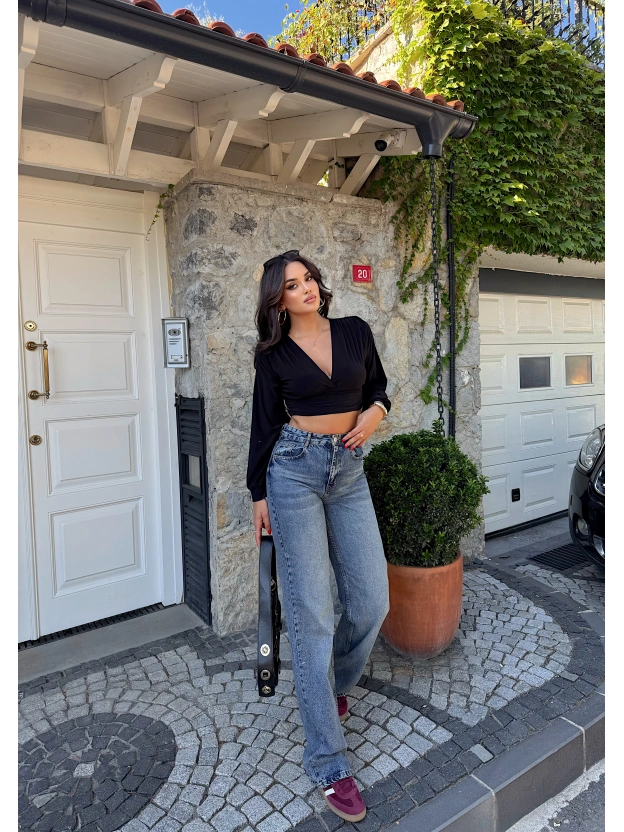 Mavi Tint Wide Leg Pantolon