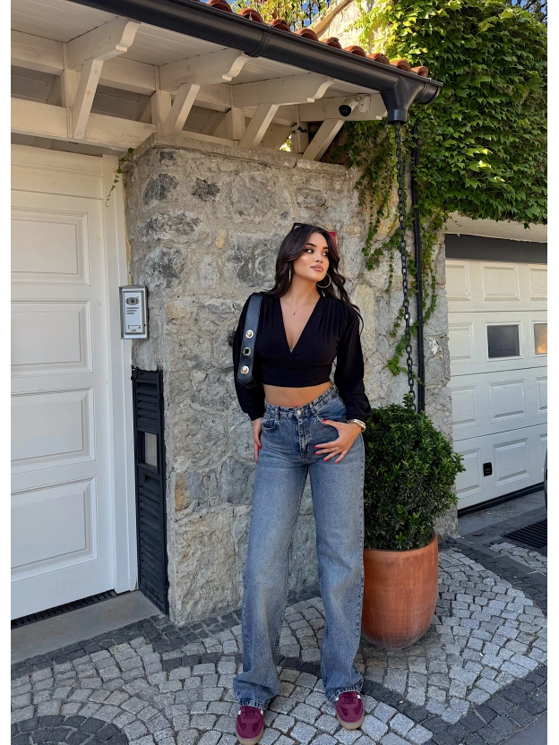 Mavi Tint Wide Leg Pantolon