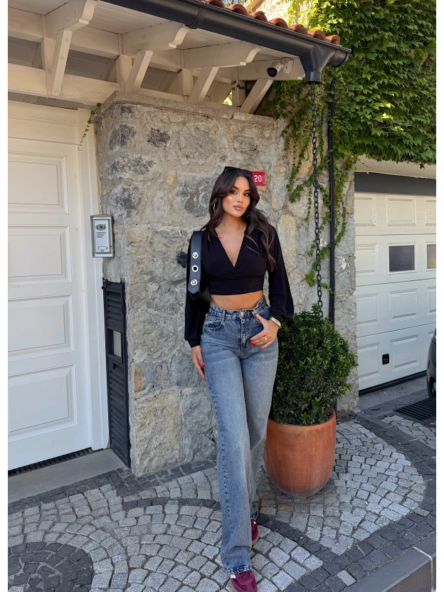 Mavi Tint Wide Leg Pantolon