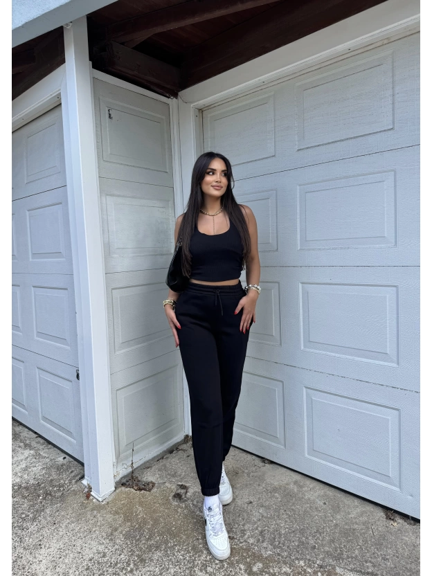 Siyah 3 İplik Jogger Eşofman Altı