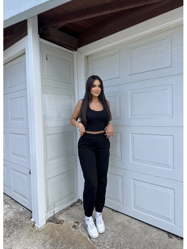 Siyah 3 İplik Jogger Eşofman Altı