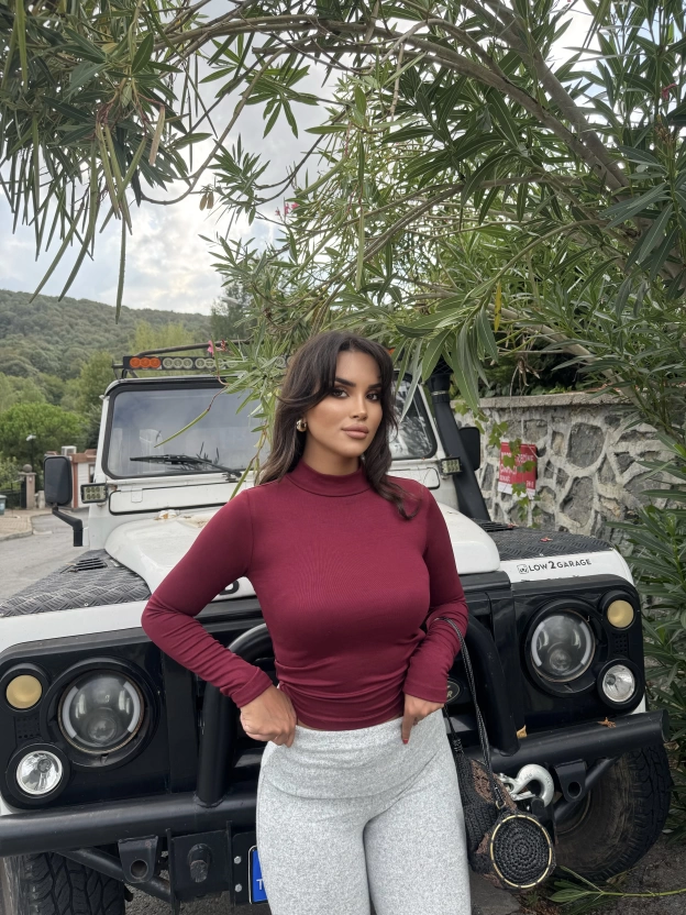 Bordo Yarım Balıkçı Body