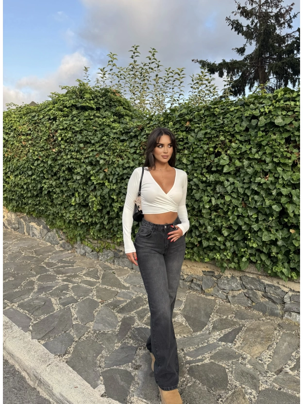 Füme Wide Leg Pantolon