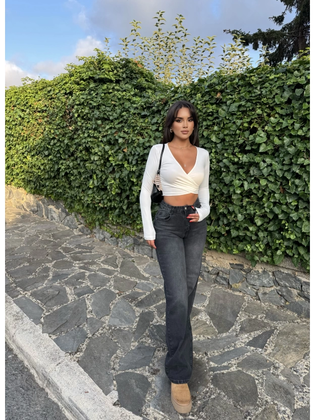Füme Wide Leg Pantolon
