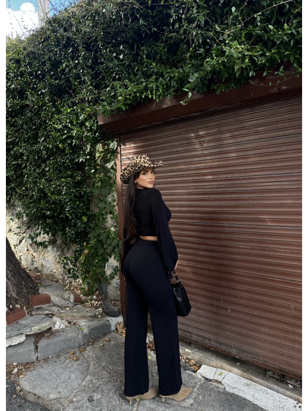 Siyah Burgu Detay İkili Takım