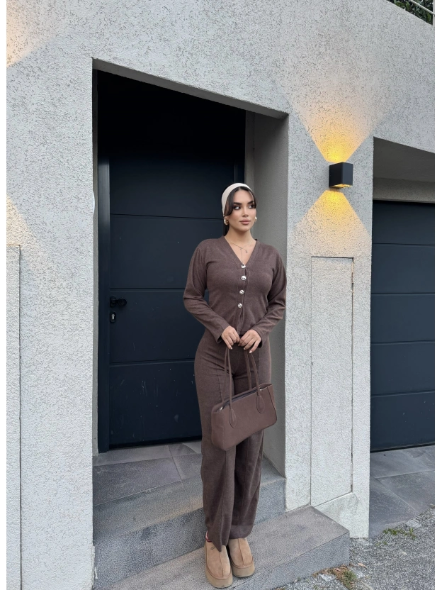 Kahverengi Zra Model Hırka Takım