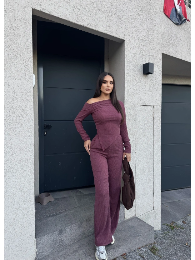 Bordo Asimetrik Alt Üst Takım