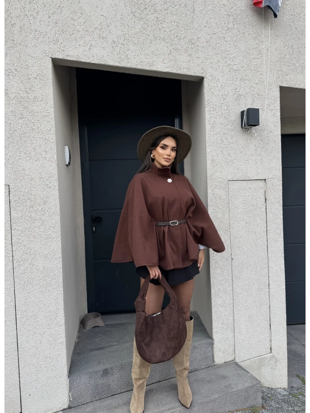 Kahverengi Kemerli Kaşe Panço