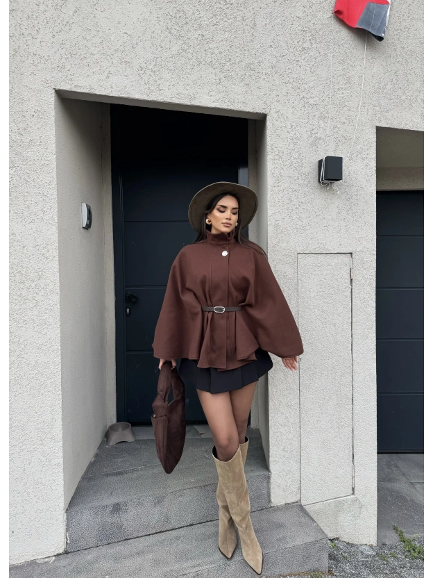 Kahverengi Kemerli Kaşe Panço