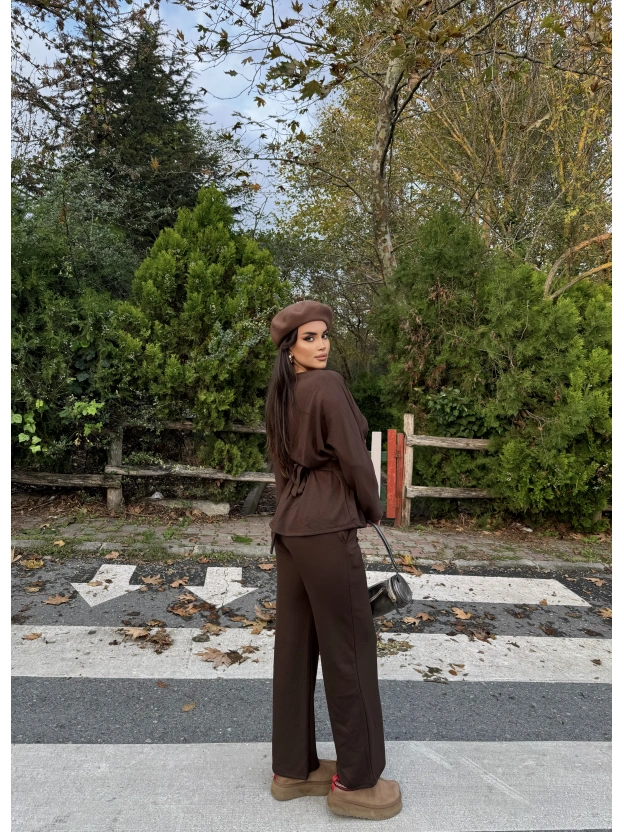 Kahverengi Modal Pileli Salaş Takım