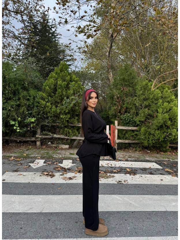 Siyah Modal Pileli Salaş Takım