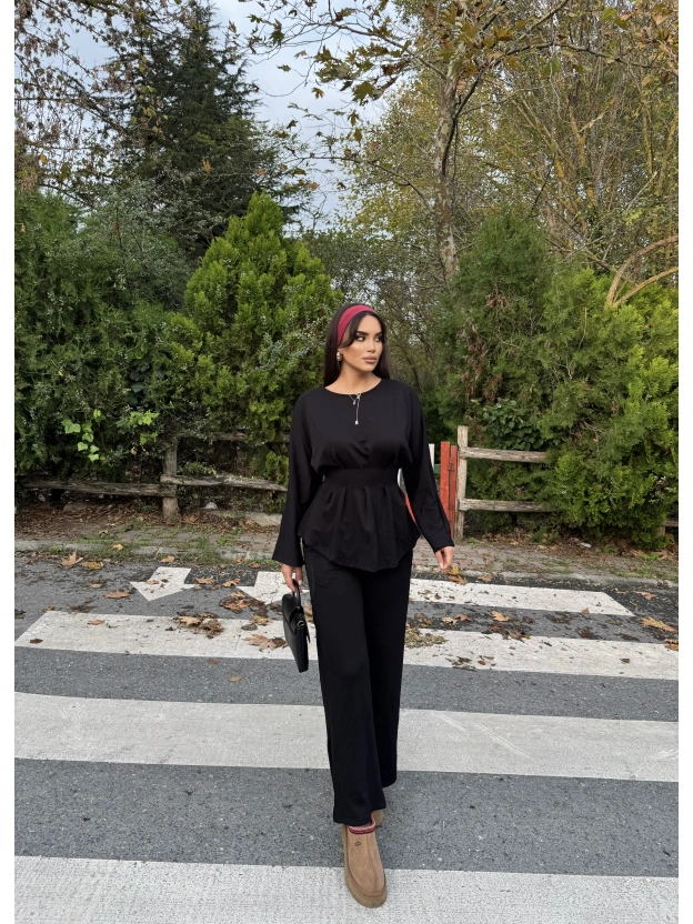 Siyah Modal Pileli Salaş Takım