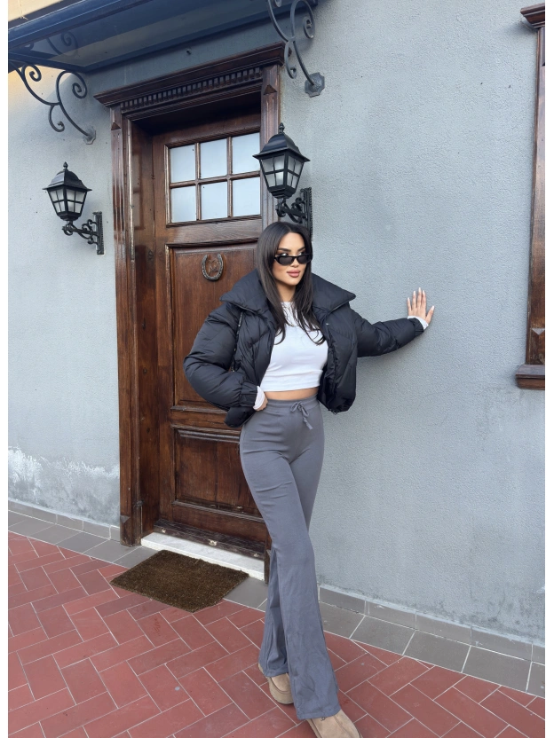 Antrasit Bağcıklı Tayt Pantolon