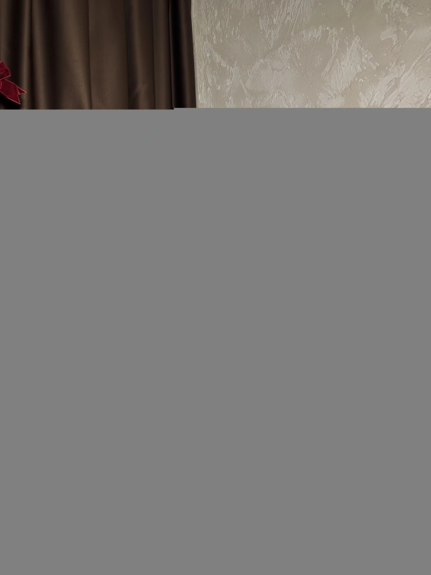 Bordo Kare Yaka Kadife Elbise