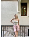 Pembe Çizgili Şort