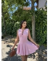 Pembe Bağlama Detay Tasarım Mini Elbise