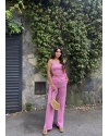 Pembe Tek Omuz Asimetrik Takım