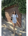 Beyaz Keten Gömlek Takım