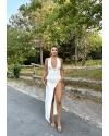 Beyaz Deniz Yıldızı Aksesuar Bodysuit Ve Etek Takım
