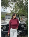 Bordo Yarım Balıkçı Body