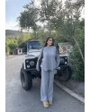 Gri Oversize Triko Alt Üst Takım