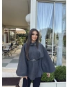 Antrasit Kemerli Kaşe Panço