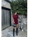 Bordo Vatkalı Zra Model Elbise