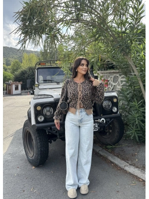 Buz Mavi Palazzo Pantolon