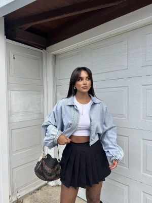 Buz Mavisi Balon Kol Kot Ceket