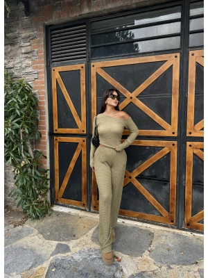 Haki Omuz Detay Alt Üst Takım