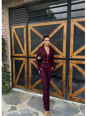 Fitilli Bordo Fermuarlı Alt Üst Takım