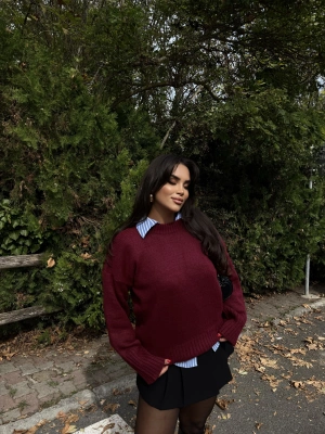 Bordo Bisiklet Yaka Basic Kazak