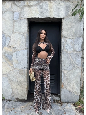 Leopar Tül Detay Tasarım Takım