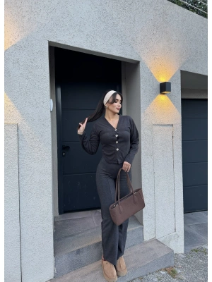 Antrasit Zra Model Hırka Takım