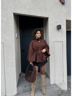 Kahverengi Kemerli Kaşe Panço