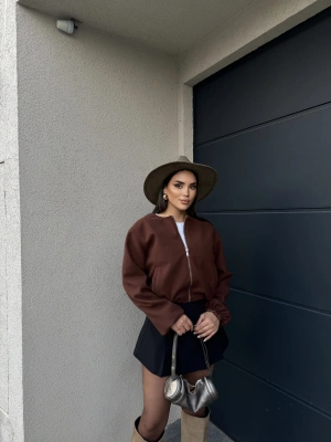 Kahverengi Kolej Kaşe Ceket