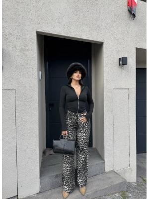 Leopar Palazzo Pantolon