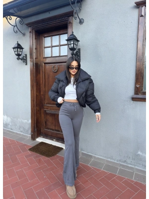 Antrasit Bağcıklı Tayt Pantolon