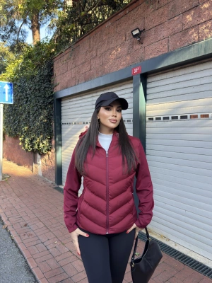 Bordo Kapüşonlu Range Mont