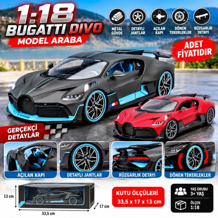 1:18 Bugatti Divo Model Araba (adet fiyatıdır)