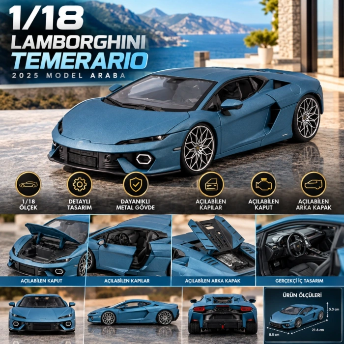 1/18 Lamborghini Temerario 2025 Model Araba