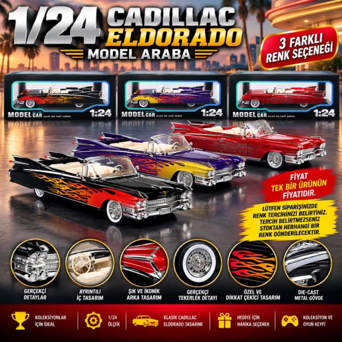 1/24 Cadillac Eldorado Model Araba