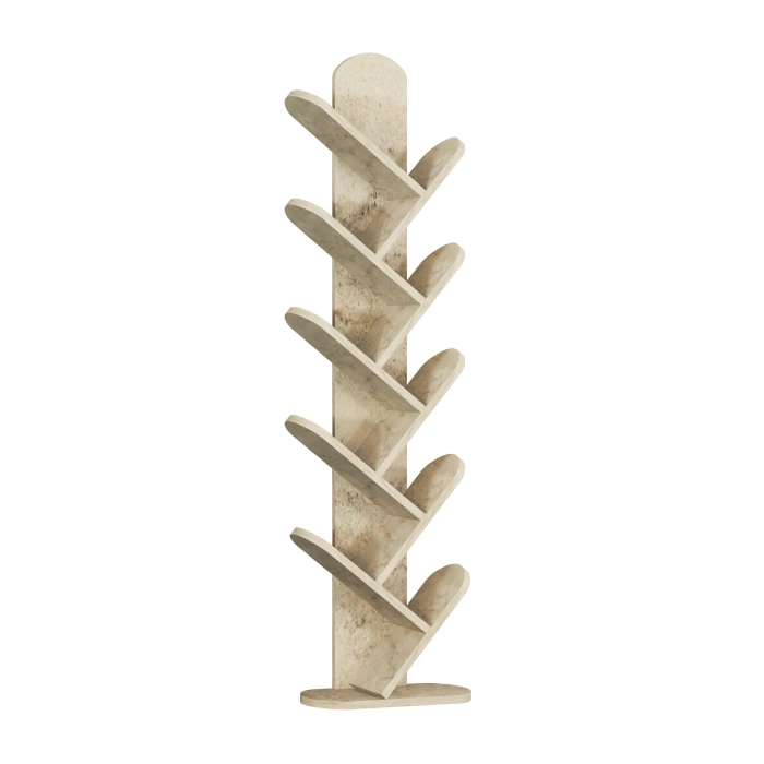 10 Raflı Kitaplık Ekru 147 cm