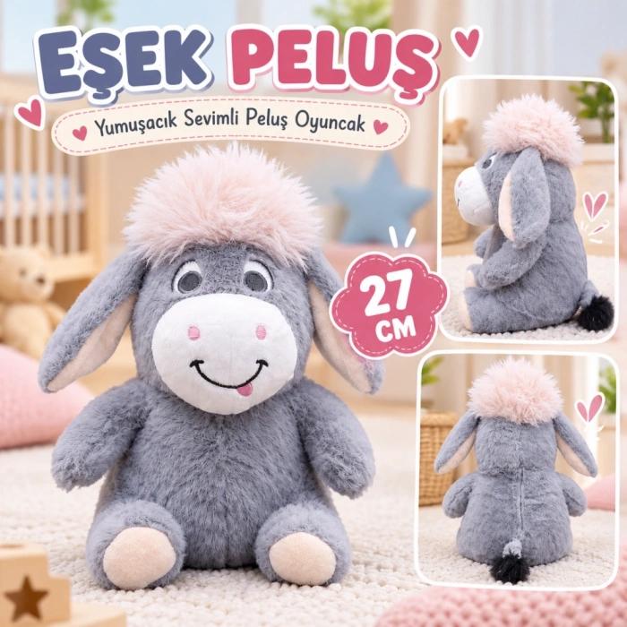 10023  EŞEK PELUŞ 27CM