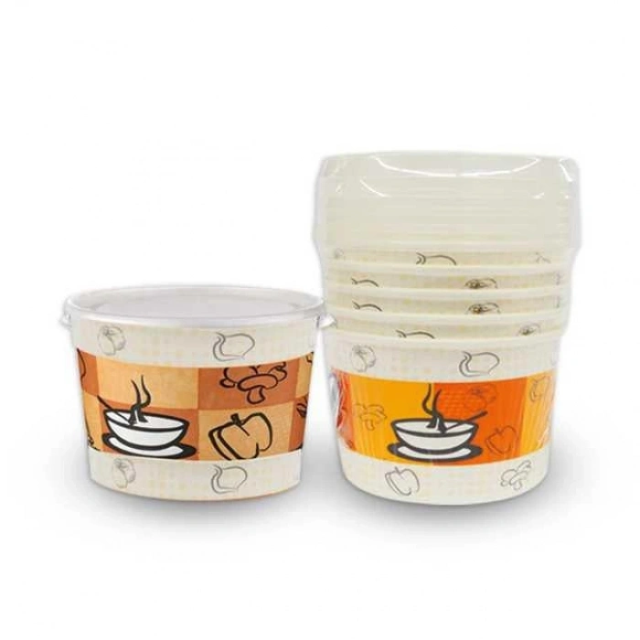 1018 Karton Kase Kapaklı 16oz 5li