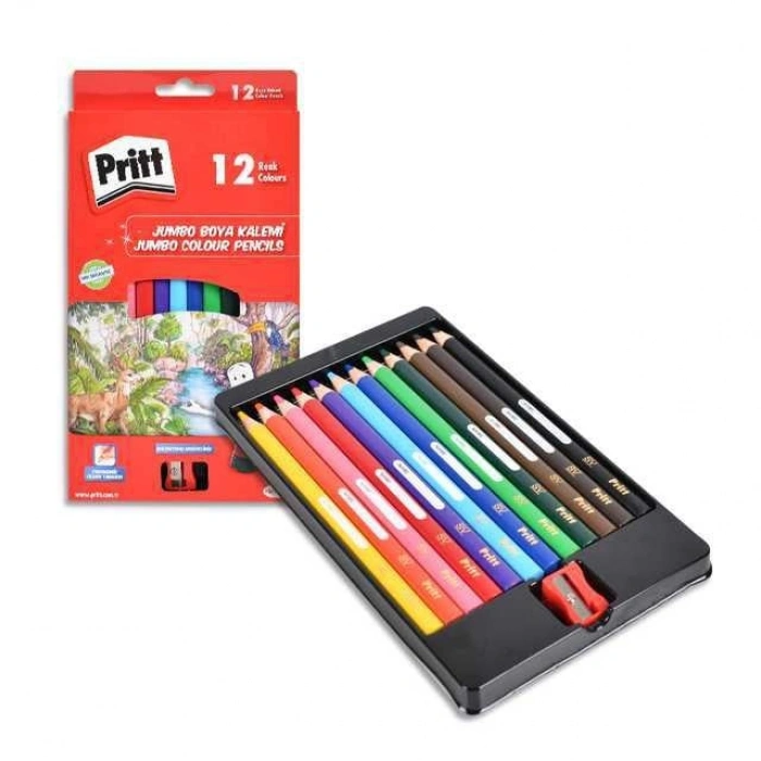 12 Renk   Kuru Boya 1 Adet