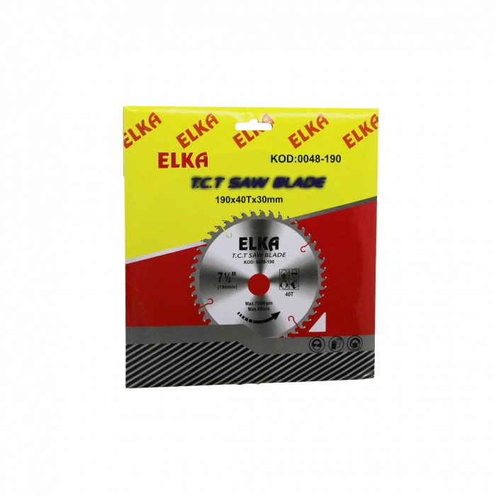 190 mm TCT Testere Bıçağı 40 Diş 30 mm Göbek Ahşap/Sunta