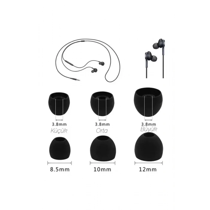 2 Çift 4 Adet Kulaklık Silikonu Uyumlu Küçük 8.5mm